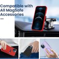 thumbnail image 3 of Silicone Magnetic Case for Apple iPhone 11 Pro Max,Compatible with MagSafe Charging,Built-in Removable Card Pocket,Anti-Scratch Shockproof Slim Thin Protective Phone Cover,Red, 3 of 9