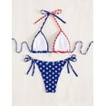 thumbnail image 6 of KuKeDi Women's Sexy Halter Bikini Set Triangle Top String Swimwear Two Piece Swimsuits Cheeky Bathing Suit, 6 of 7