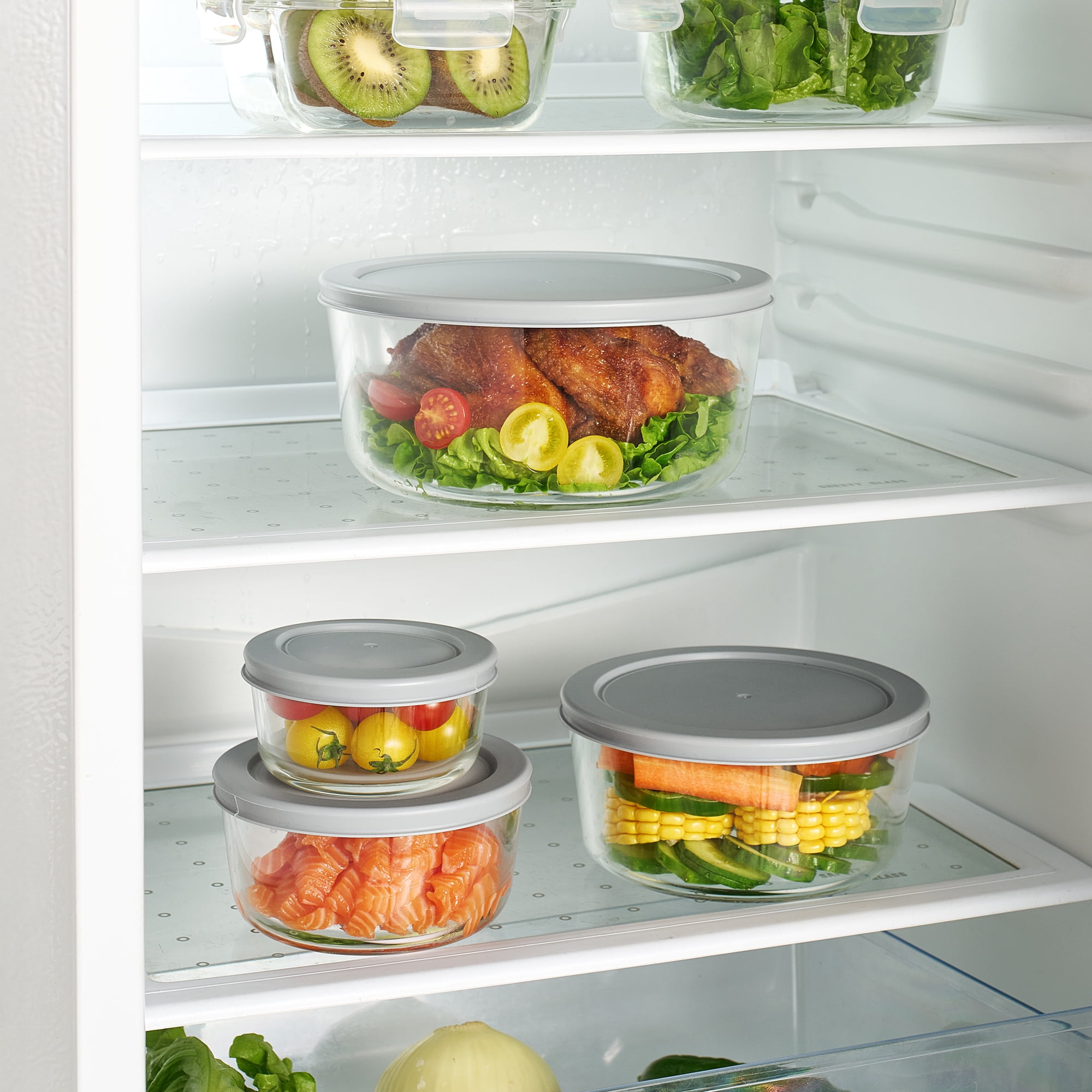 Sorbus 4-Pack Glass Meal Prep Containers with Airtight Lids, BPA-Free, Microwave Safe
