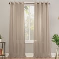 thumbnail image 2 of Collections Etc Emily Sheer Voile Fabric Grommet Top Window Panels, 2 of 5