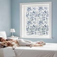 thumbnail image 4 of Blue Botanical Window Privacy Film, Vintage Botanical Birds Static Cling UV Sun Blocking Tint Film Heat Control Windows Films for Bedroom Bathroom, Window Stickers 17.7"x39.3", 4 of 8