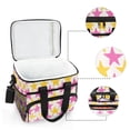thumbnail image 6 of FORMRS Insulated Cooler Bag 24 Cans Capacity Soft Leakproof Lunch Box with Side Pockets, Yellow Pink Stars, 6 of 7