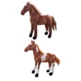 thumbnail image 3 of 2 Piezas Lindo Caballo de Simulación Juguetes Cómodos Muñecos de Animales para La Decoración Del Hogar , EstiloC, 3 of 8