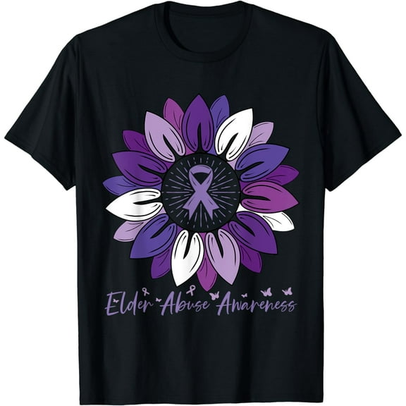 Sunflower Elder Abuse Awareness Month T-Shirt