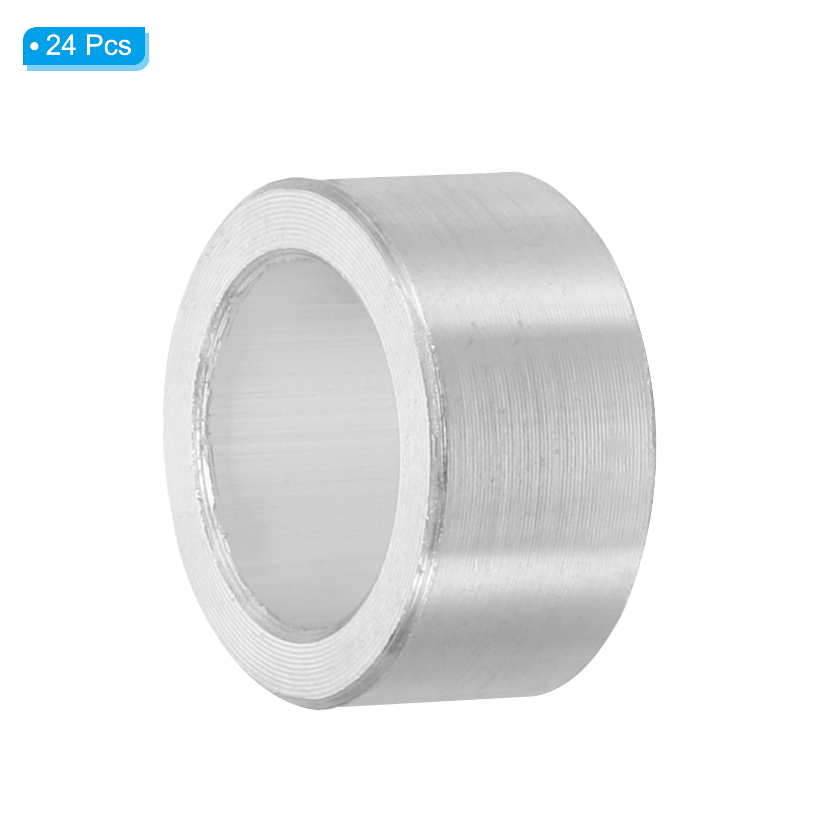 M8 Aluminum Spacers, 24 Pcs Metal Spacers Aluminum 8.2mm ID x 12mm OD x 6mm L Aluminum Spacer Screw Standoff Round for 5/16 or M8 Screw Bolts
