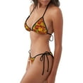 thumbnail image 2 of Balery Vintage maple leaf autumn Pijama Estampado Bikini de Dos Piezas para Mujer - Conjunto de Bikini Ajustable Sexy y Cómodo para Playa, 2 of 6