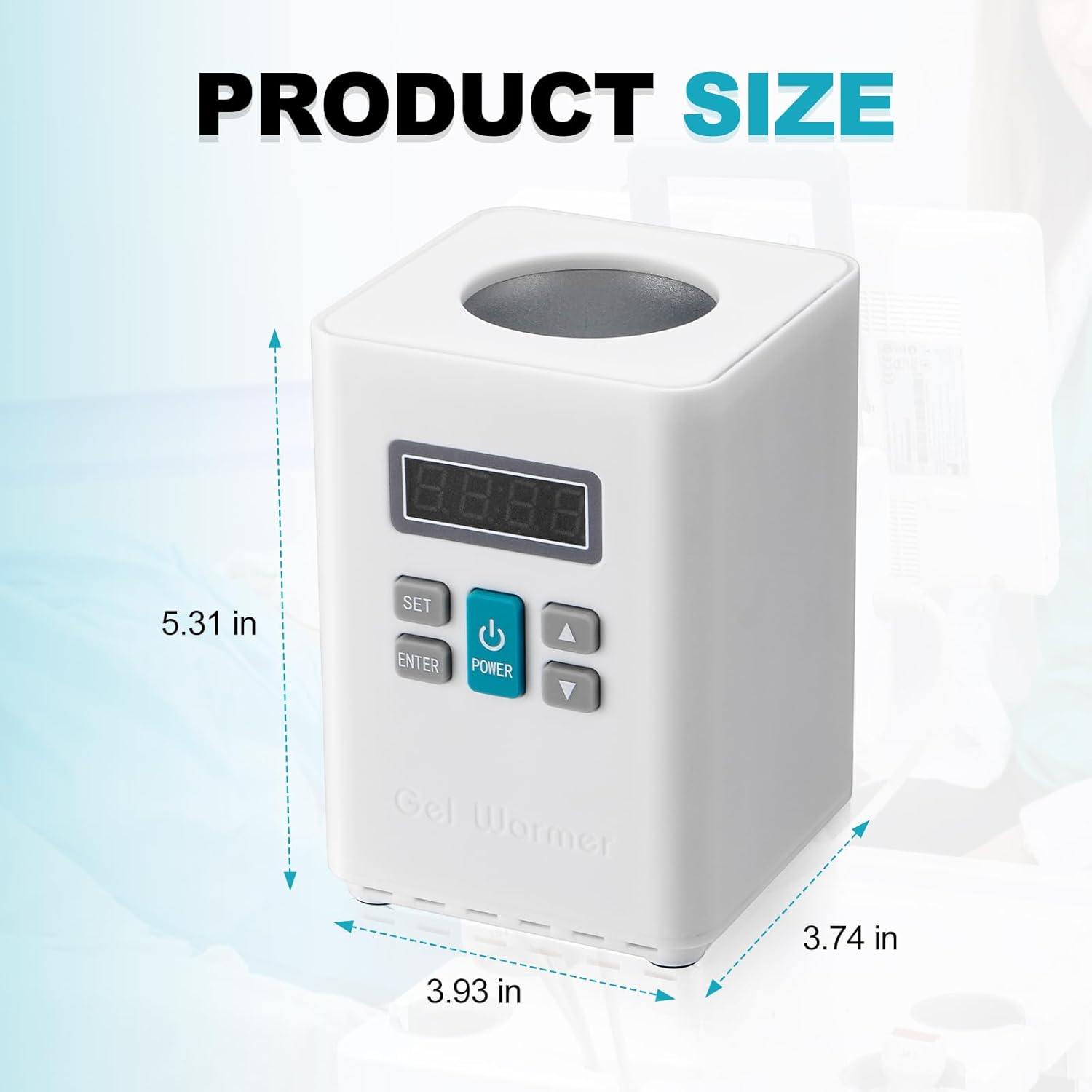 Electric Single-Bottle Gel Warmer, Adjustable Temperature (93-113℉) & Overtemperature Alarm, Inverted Gel Bottle Slot to Enhanced User Comfort