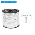 thumbnail image 2 of Uxcell 100 Yards Flat Suede Cord 2.7mm Leather String Lace Faux Leather Cord with Roll Spool White, 2 of 6