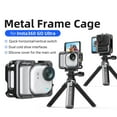 thumbnail image 2 of Ultra-Light Aluminum Case Camera Cage for Insta360 GO Ultra with Lens Portect, Protective Frame Housing with 1/4 Cold Shoe for Video Light Microphone, 2 of 8