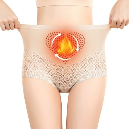 

Womens Lace Panties Beige Underwear Briefs 1-Pack
