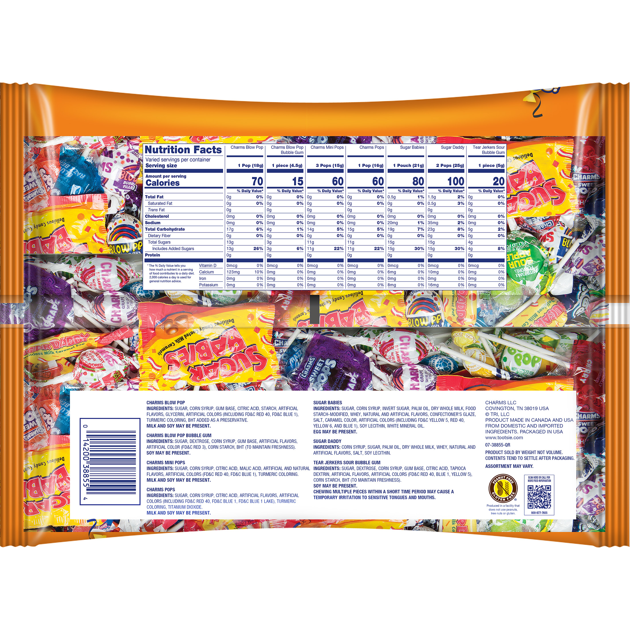 Charms Candy Carnival Assorted Bag Candy, 55.5 oz - Walmart.com