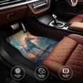 thumbnail image 6 of Yiaed Forest Lake White Horse Print Carpet Floor Mats for Cars, Auto Accessories Front & Rear Car Floor Mats Car Floor Foot Mat Sets of 4 Pieces, 6 of 7