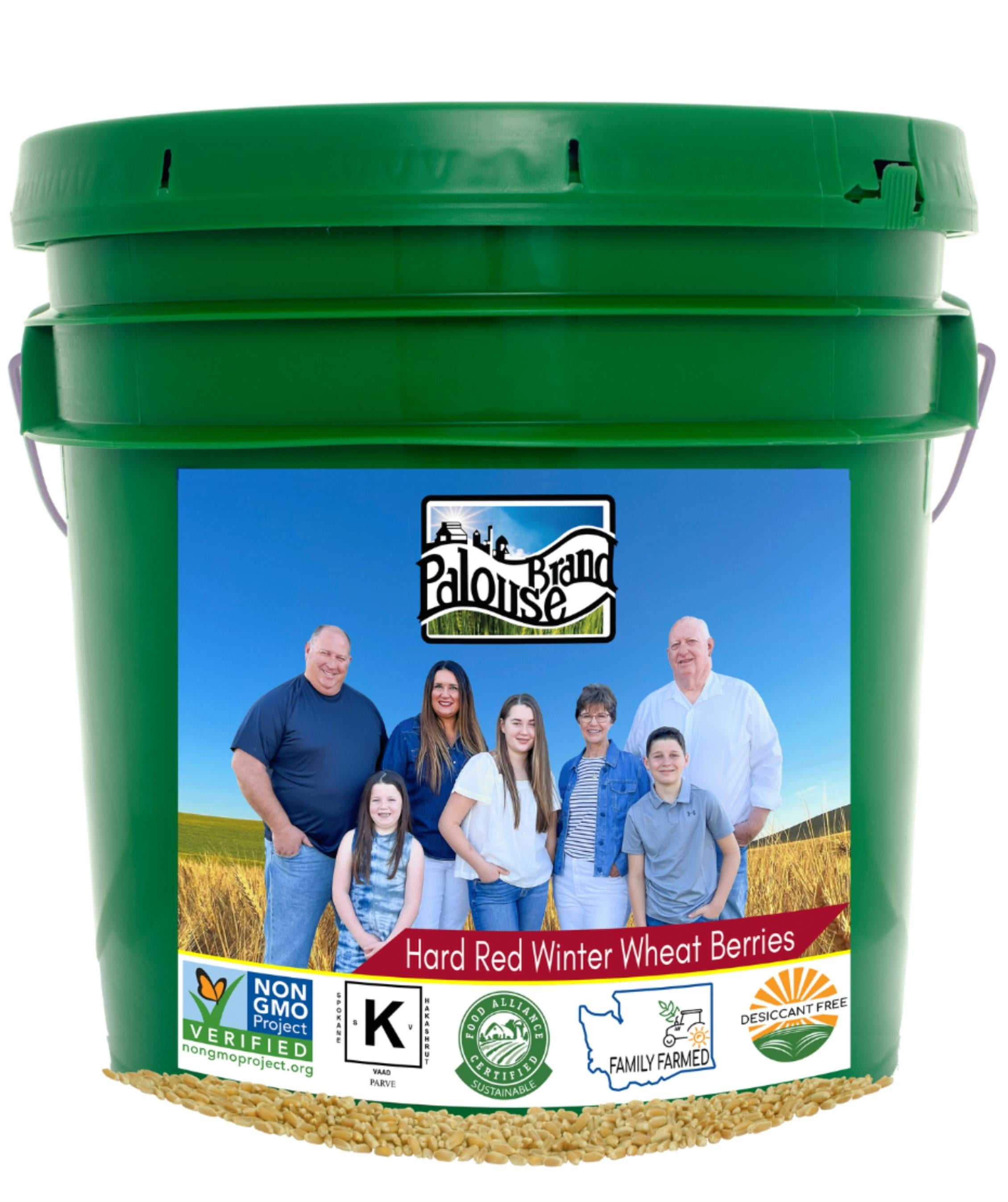 Hard Red Winter Wheat Berries 25 LBS Bucket