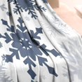 thumbnail image 3 of Blue Christmas Snowflake Pattern Blanket,Comfortable Soft Flannel Throw Blanket,All Season,Warm Lightweight Blankets for Sofa Bed Couch Living Room Chair,30"x40", 3 of 4