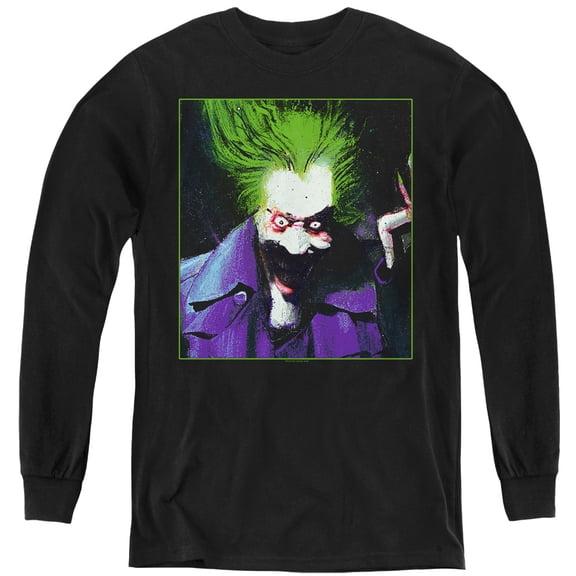 Batman - Arkham Asylum Joker - Youth Long Sleeve Shirt - Small
