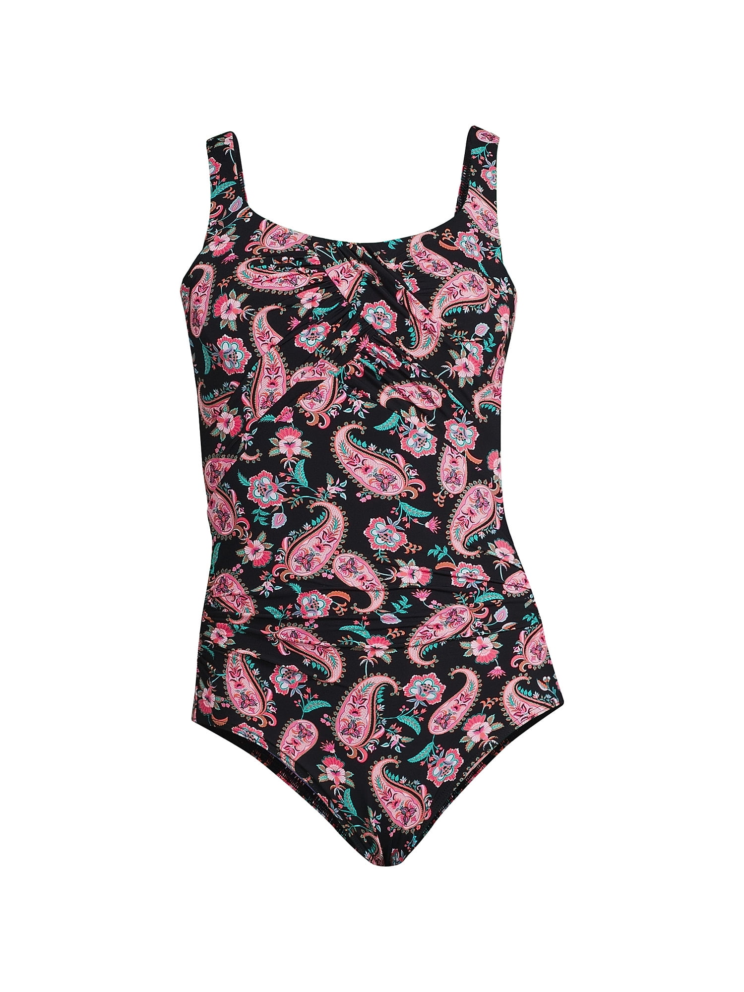 Lands' End Women's SlenderSuit Carmela Tummy Control Chlorine Resistant