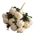 thumbnail image 2 of 10 Heads White Flowers Artificial, Artificial Flowers Fake Mini Hydrangea Bulk Wedding Decoration Silk Bouquet Peony Decor Plastic Flower Arrangements Table Centerpieces 1 Packs(Blush), 2 of 9