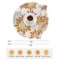 thumbnail image 6 of 13 Inch Round Placemats Set of 4, Geometric Flower Non Slip Heat Insulation PP Table Mats, Vintage Country Floral Orange Grey on Linen Washable Place Mats for Kitchen Dining Party Table Decor, 6 of 7