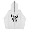 thumbnail image 2 of Sudaderas informales con mariposas Y2k oscuras europeas y americanas para hombres y mujeres, sudaderas con capucha góticas para parejas, sudadera con cremallera de gran tamaño Harajuku, 2 of 5
