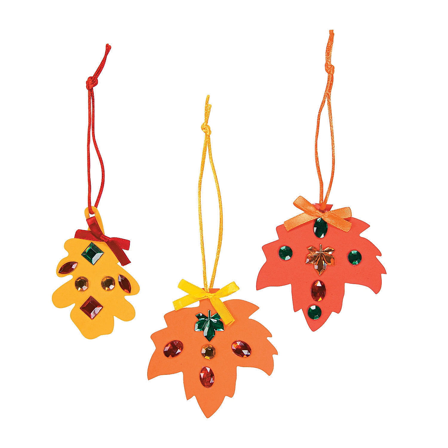 Rhinestone Fall Leaf Craft Kit, Craft Kits, Foam, Ornament Craft Kits