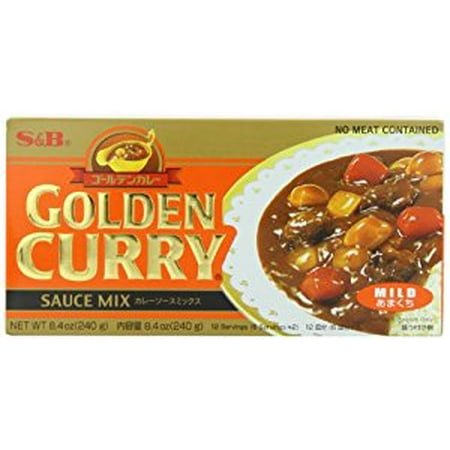 S&B Golden Curry Sauce Mix  Mild  7.8 oz (Best Japanese Curry Mix)