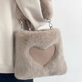 thumbnail image 2 of Faux Fur Winter Women Handbags Large Capacity Cute Plush Ladies ShoulderBag Female Clutch Purse Handbags Messenger Tote Bag 2023 D, 2 of 6