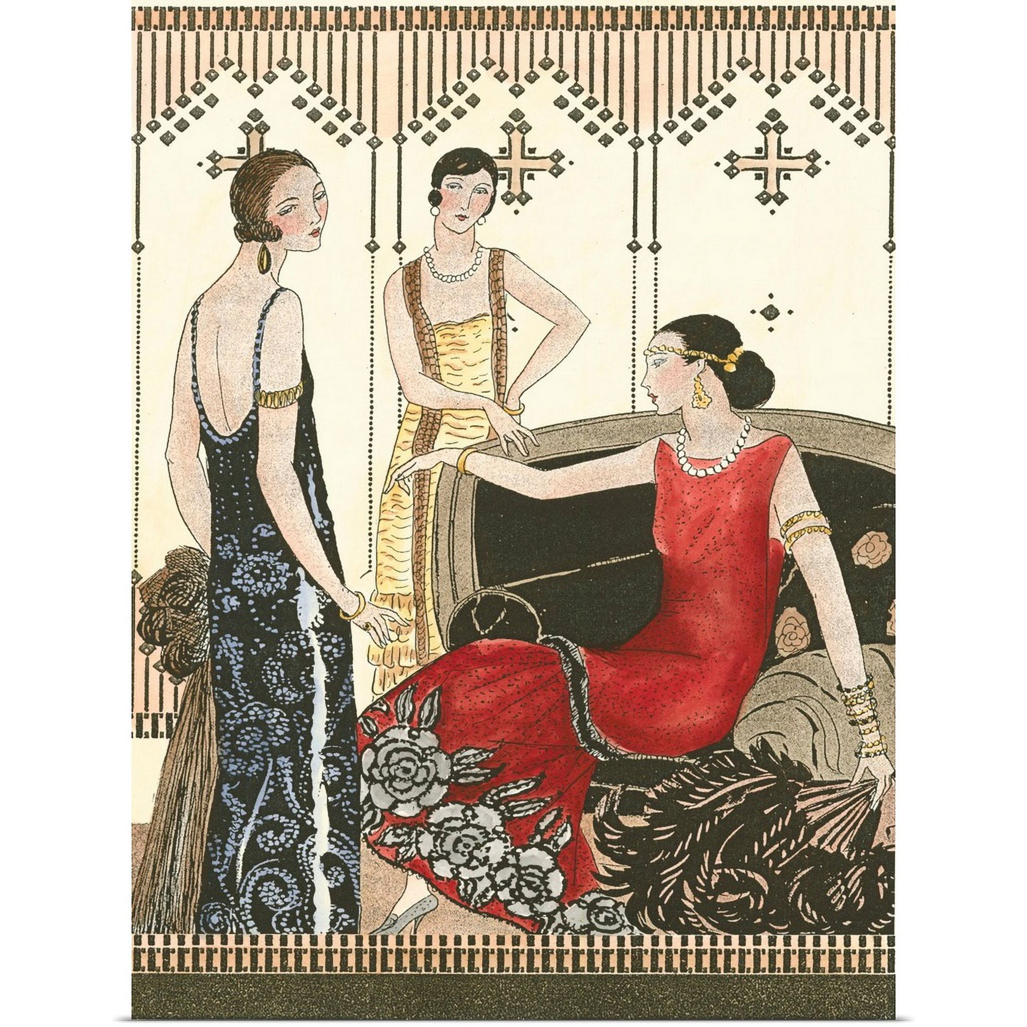Great BIG Canvas | Rolled Vision Studio Poster Print entitled Art Deco Elegance IV