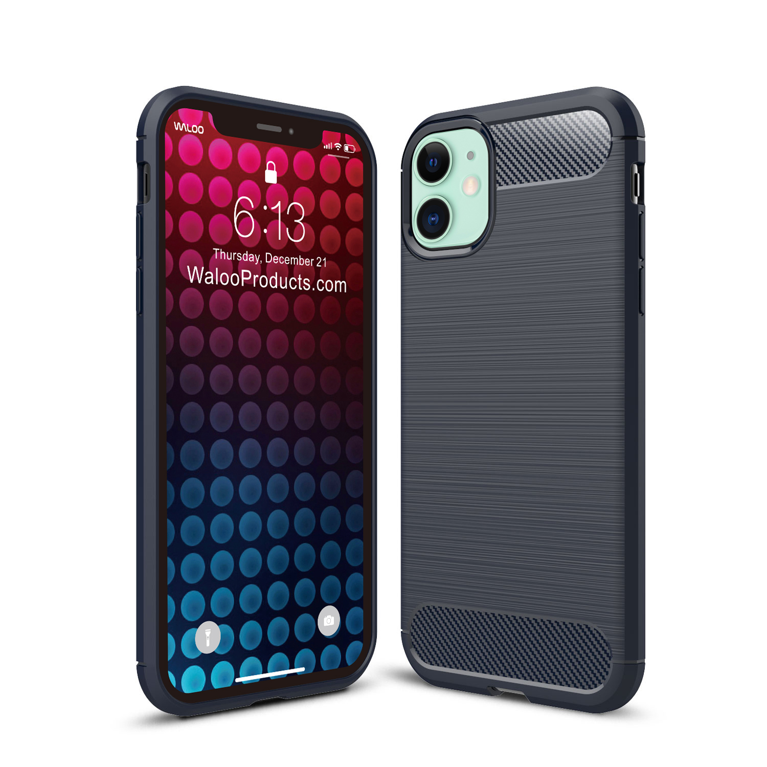 Waloo Brushed Slim Carbon Fiber Case For iPhone Xs, iPhone XR, iPhone