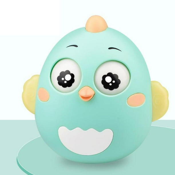 Juguete para Bebés Hugo muñeca de chick tumbler Juguete de Tambor de Dibujos Animados Verde