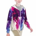thumbnail image 2 of Cauagu Dual Skulls Colorful Fusion Print Sun Protection Jacket for Teen,Full-Zipper Long Sleeve Sun Shirts with Pockets UV Hoodie Shirts Outdoor Athletic Jacket-Large, 2 of 7