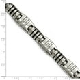thumbnail image 5 of Stainless Steel Brushed and Polished with Black Enamel 8.25in Chain ; for Adults and Teens; for Women and Men, 5 of 5