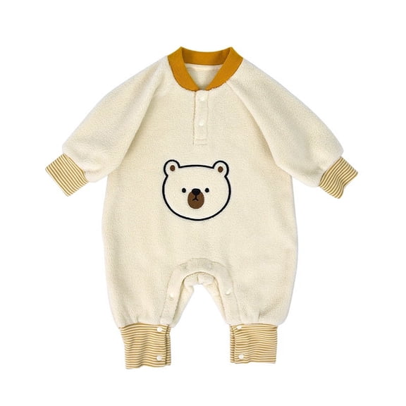 Yidarton 9-18M Bear Baby Clothes Polar Fleece Climbing Clothes 2022 Autumn And Winter New Ha Baby Jumpsuit