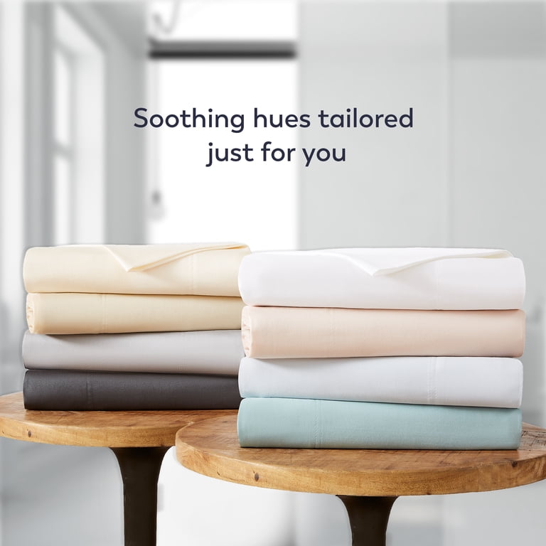 100% Cotton Sateen Queen Sheet Set, 4-Piece, Dark Gray photo 2