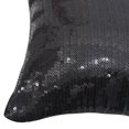 thumbnail image 4 of Yuga Black Sequin Metallic Throw Sparkle Pillow Cushion Cover Wedding Decor Lounge 12 X 12 Inches, 4 of 4