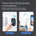 thumbnail image 5 of Wireless Doorbell Chime with Blue Light Indicator, Long Range Battery Operated Doorbell Receiver, Adjustable Volume & Mute Mode, Call Button for Elderly Home Caregiver Monitoring, 5 of 6