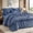 Blue Gray, variant on Lipa Full Comforter Set,7-Piece Bed in a Bag,Ruffled Design Bedding Set,Comforter,Flat Sheet,Fitted Sheet,Pillowcases and Shams,Beige