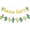 Yellow and Green, variant on KatchOn, Felt Pineapple Flamingo Garland - 10 Feet, Pre-Strung | Banner for Flamingo Party Decorations | Pineapple Decor for Luau Decorations | Summer Party Decorations