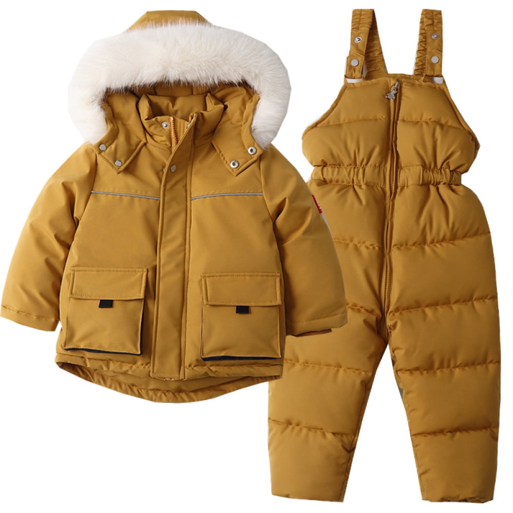 SILVERCELL 26T Toddler Girls Boys Snowsuit Kids Winter Skisuit Snowbib