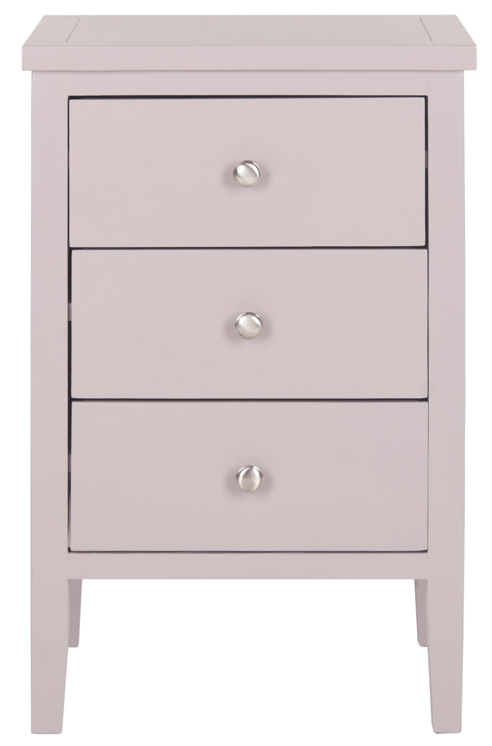 SAFAVIEH Deniz Classic End Table with 3 Storage Drawers, Quartz Grey