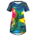 thumbnail image 2 of LilyLLL Womens Short Sleeve Round Neck Graphic Print Tunic T-shirt Tops, 2 of 3