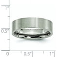 thumbnail image 6 of Chisel Titanium Brushed 6.2mm Flat Band - Ring Size 6.5, 6 of 8