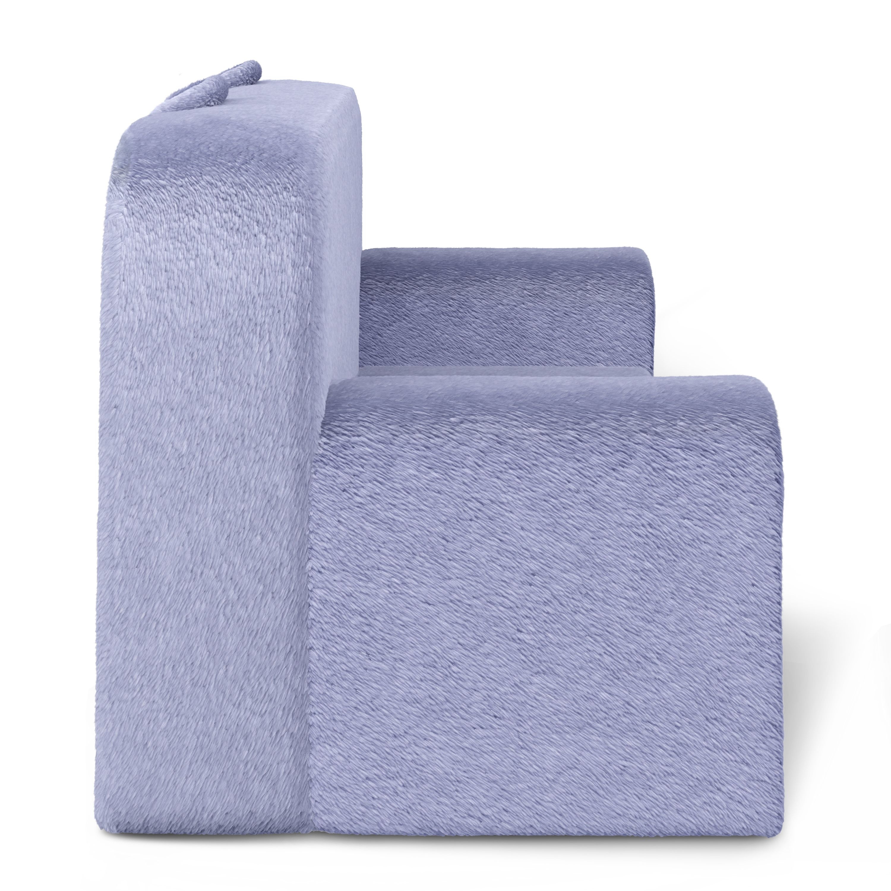 Mainstays Kids Oversized Faux Fur Couch, Light Purple photo 5