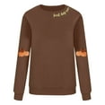 thumbnail image 4 of Olyvenn Pumpkin Sweatshirt for Women Crewneck Fall Sweatshirts Thanksgiving Graphic Tee Shirt Long Sleeve Pullover Tops Brown M, 4 of 4