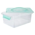 thumbnail image 3 of 14.5 Qt. Mint Storage Bins with Lids by Simply Tidy – Plastic Stackable Containers for Crafts - Home & Office Organization - 10 Pack, 3 of 4