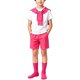 thumbnail image 2 of Odeerbi Niños 4 Piezas Preppy Traje Manga Corta Camiseta + Traje Pantalones Cortos + Chal + Calcetines Escenario Conjunto de Rendimiento, 2 of 8