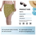 thumbnail image 6 of KLL Sunflowers 2 Print Women's Sarong Coverups Short Bathing Suit Wrap Skirt Beach Wrap Swimsuit Cover Ups, 6 of 6