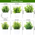 thumbnail image 5 of 6Pcs Realistic Mini Potted Artificial Plants - Small Faux Houseplants Greenery for Home Office Desk, Shelf, Bathroom Bedroom Decor, 5 of 6