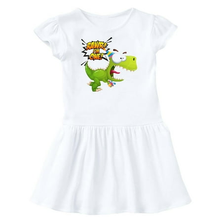 

Inktastic 1st Birthday Rawr Dinosaur Gift Toddler Girl Dress