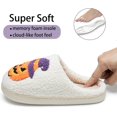 thumbnail image 3 of CLOUJI Cute Fuzzy House Halloween Print Slippers for Women Non- Memory Foam Shoes, 3 of 6