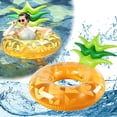 thumbnail image 1 of Flotador inflable grande para piscina de piña, silla de piscina para adultos y niños, flotador inflable para piscina, juguete para fiesta en la piscina con válvulas de liberación rápida JM, 1 of 5